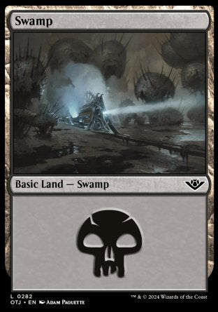 (282) Magic The Gathering Outlaws of Thunder Junction Single: Swamp (V.3) Land