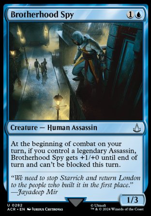 (282) Magic The Gathering Universes Beyond: Assassin's Creed: Extras Single: Brotherhood Spy Uncommon