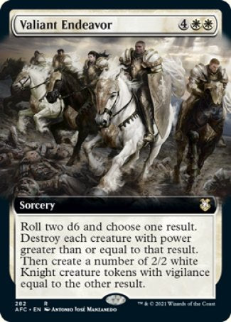 (282) Magic The Gathering Commander: Adventures in the Forgotten Realms: Extras Single: Valiant Endeavor Rare