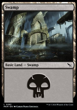 (282) Magic The Gathering Murders at Karlov Manor Single: Swamp (V.3) Land