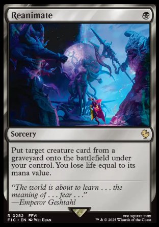 (282) Magic The Gathering Commander: Magic: The Gathering - FINAL FANTASY: Collector's Edition Single: Reanimate Holo Rare