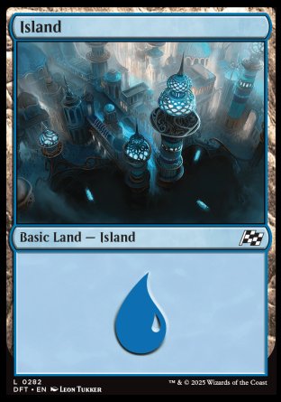 (282) Magic The Gathering Aetherdrift Single: Island (V.4) Land