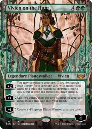(283) Magic The Gathering Streets of New Capenna: Extras Single: Vivien on the Hunt (V.1) Mythic