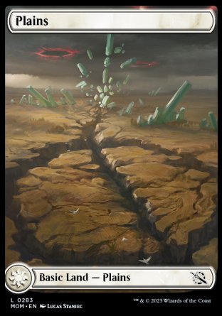 (283) Magic The Gathering March of the Machine Single: Plains (V.3) Land