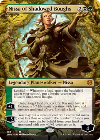 (283) Magic The Gathering Zendikar Rising: Extras Single: Nissa of Shadowed Boughs Holo Mythic