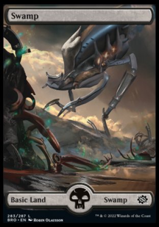(283) Magic The Gathering The Brothers' War Single: Swamp (V.2) Holo Land