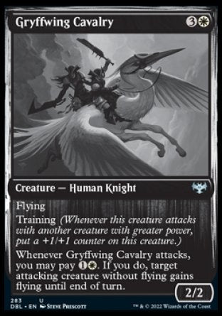 (283) Magic The Gathering Innistrad: Double Feature Single: Gryffwing Cavalry Uncommon