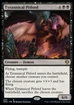 (284) Magic The Gathering Dominaria United: Extras Single: Tyrannical Pitlord (V.1) Holo Rare