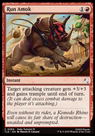 (284) Magic The Gathering Magic: The Gathering | Avatar: The Last Airbender: Eternal Single: Run Amok (V.2) Common
