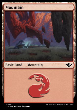 (284) Magic The Gathering Outlaws of Thunder Junction Single: Mountain (V.3) Holo Land