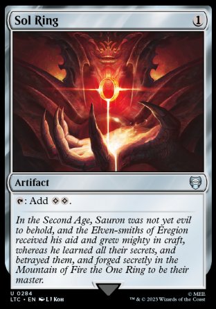 (284) Magic The Gathering Commander: The Lord of the Rings: Tales of Middle-earth Single: Sol Ring Uncommon