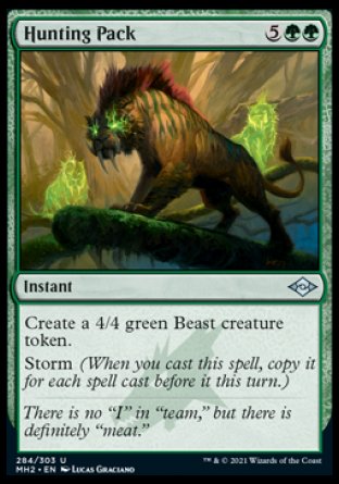 (284) Magic The Gathering Modern Horizons 2 Single: Hunting Pack (V.1) Uncommon
