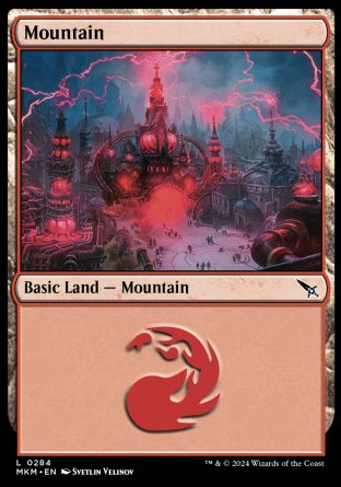 (284) Magic The Gathering Murders at Karlov Manor Single: Mountain (V.3) Land