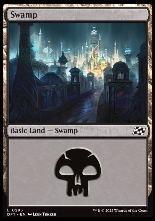 (285) Magic The Gathering Aetherdrift Single: Swamp (V.4) Land