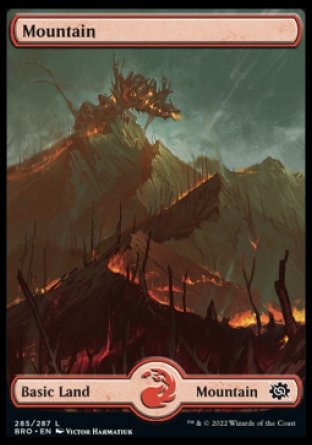 (285) Magic The Gathering The Brothers' War Single: Mountain (V.2) Holo Land