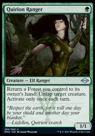 (285) Magic The Gathering Modern Horizons 2 Single: Quirion Ranger (V.1) Holo Uncommon