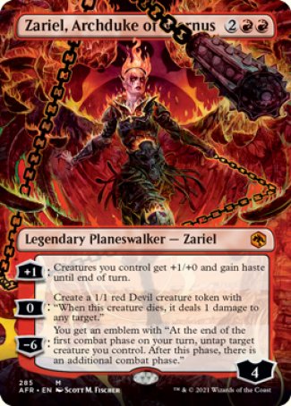 (285) Magic The Gathering Adventures in the Forgotten Realms: Extras Single: Zariel, Archduke of Avernus Holo Mythic