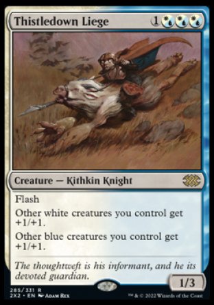 (285) Magic The Gathering Double Masters 2022 Single: Thistledown Liege Rare