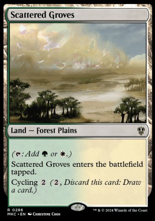 (286) Magic The Gathering Commander: Murders at Karlov Manor Single: Scattered Groves Rare