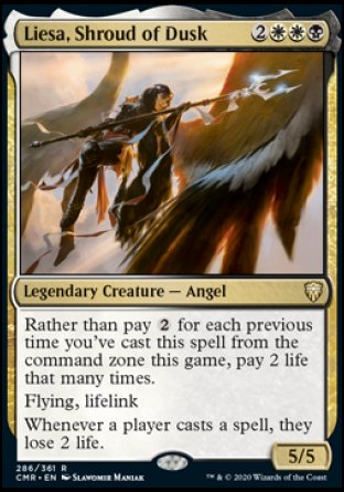 (286/361) Magic The Gathering Commander Legends Single: Liesa, Shroud of Dusk Rare