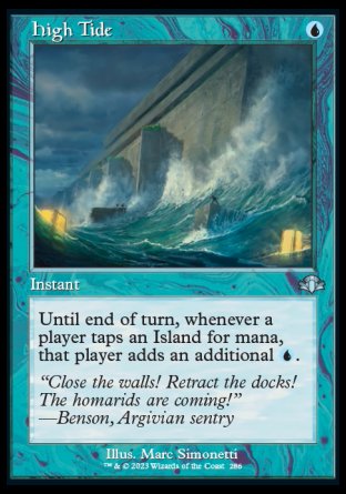 (286) Magic The Gathering Dominaria Remastered: Extras Single: High Tide (V.1) Holo Uncommon