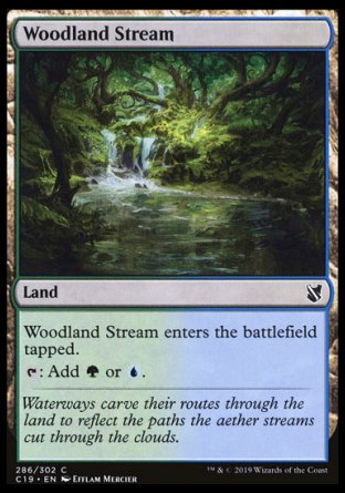 (286) Magic The Gathering Commander 2019 Single: Woodland Stream Common