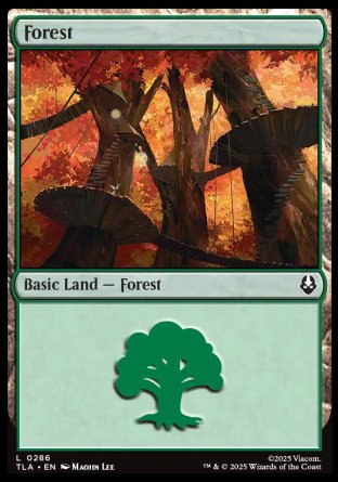 (286) Magic The Gathering Magic: The Gathering | Avatar: The Last Airbender Single: Forest (V.1) Land