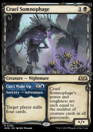(286) Magic The Gathering Wilds of Eldraine: Extras Single: Cruel Somnophage // Can't Wake Up Rare