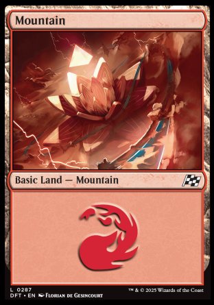 (287) Magic The Gathering Aetherdrift Single: Mountain (V.3) Holo Land