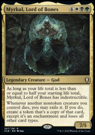 (287) Magic The Gathering Commander Legends: Battle for Baldur's Gate Single: Myrkul, Lord of Bones Holo Rare