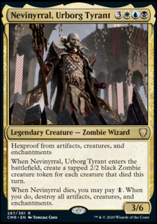 (287/361) Magic The Gathering Commander Legends Single: Nevinyrral, Urborg Tyrant Holo Rare
