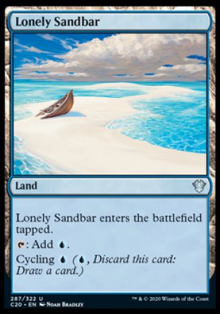 (287/322) Magic The Gathering Commander: Ikoria Single: Lonely Sandbar Uncommon
