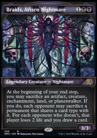 (288) Magic The Gathering Dominaria United: Extras Single: Braids, Arisen Nightmare (V.1) Holo Rare