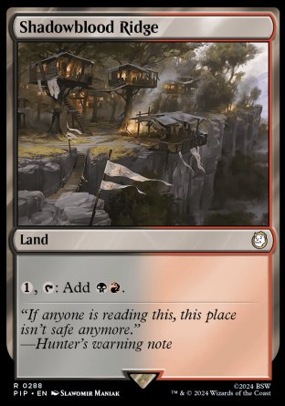 (288) Magic The Gathering Universes Beyond: Fallout Single: Shadowblood Ridge Rare