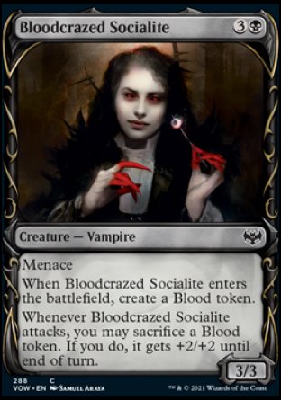 (288) Magic The Gathering Innistrad: Crimson Vow: Extras Single: Bloodcrazed Socialite Holo Common