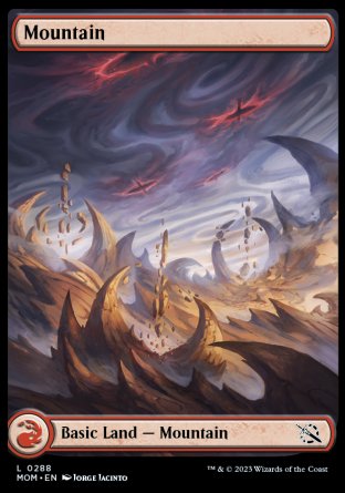 (288) Magic The Gathering March of the Machine Single: Mountain (V.2) Holo Land