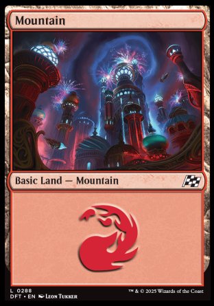 (288) Magic The Gathering Aetherdrift Single: Mountain (V.4) Land