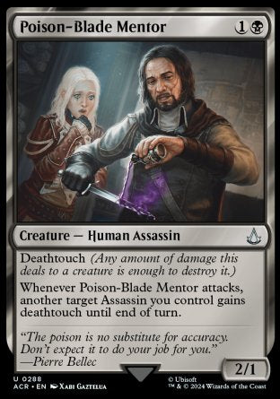 (288) Magic The Gathering Universes Beyond: Assassin's Creed: Extras Single: Poison-Blade Mentor Uncommon