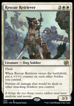 (288) Magic The Gathering The Brothers' War: Extras Single: Rescue Retriever (V.1) Rare
