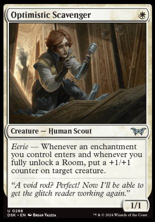 (288) Magic The Gathering Duskmourn: House of Horror: Extras Single: Optimistic Scavenger Holo Uncommon