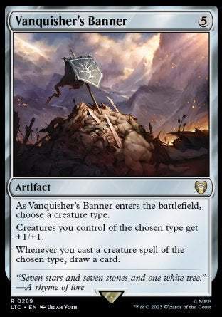 (289) Magic The Gathering Commander: The Lord of the Rings: Tales of Middle-earth Single: Vanquisher's Banner Rare