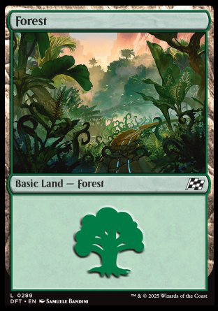 (289) Magic The Gathering Aetherdrift Single: Forest (V.2) Land