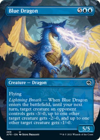(289) Magic The Gathering Adventures in the Forgotten Realms: Extras Single: Blue Dragon Holo Uncommon