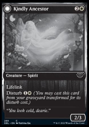 (289) Magic The Gathering Innistrad: Double Feature Single: Kindly Ancestor // Ancestor's Embrace Common