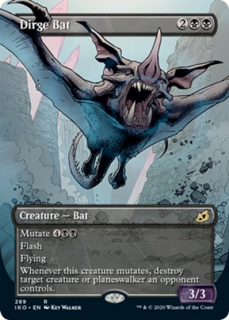 (289) Magic The Gathering Ikoria: Lair of Behemoths: Extras Single: Dirge Bat (V.1) Holo Rare