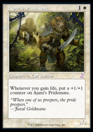 (290) Magic The Gathering Time Spiral Remastered: Extras Single: Ajani's Pridemate Holo Time Shifted