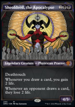 (290) Magic The Gathering Dominaria United: Extras Single: Sheoldred, the Apocalypse (V.1) Mythic