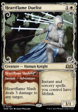 (290) Magic The Gathering Wilds of Eldraine: Extras Single: Heartflame Duelist // Heartflame Slash Holo Rare