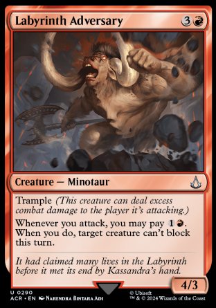 (290) Magic The Gathering Universes Beyond: Assassin's Creed: Extras Single: Labyrinth Adversary Uncommon