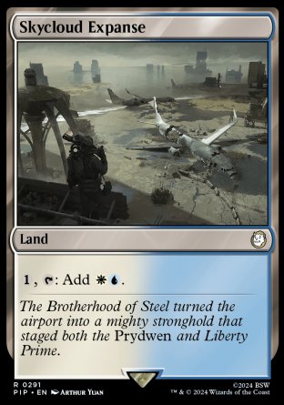 (291) Magic The Gathering Universes Beyond: Fallout Single: Skycloud Expanse Rare